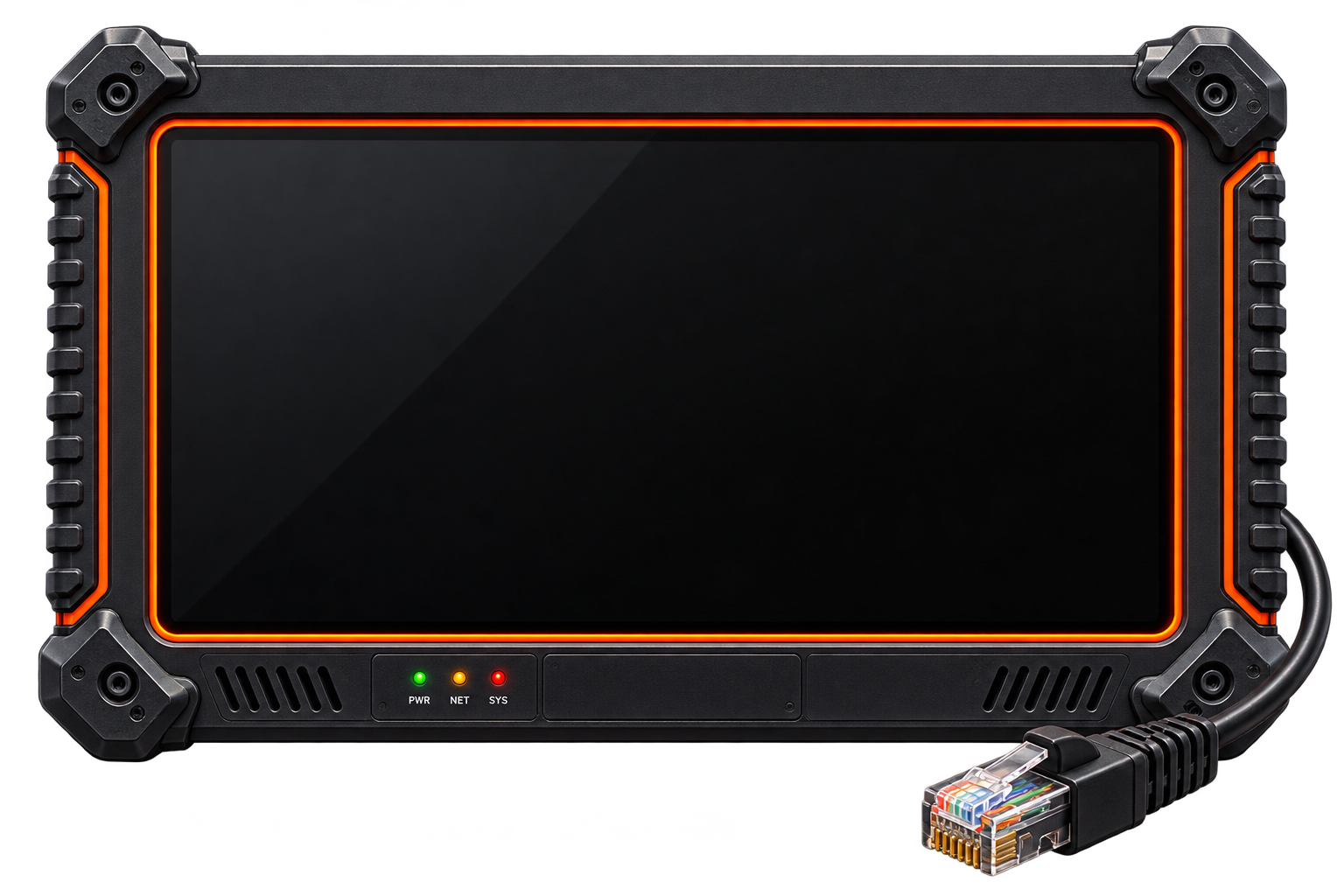 Rugged Boosted Tech diagnostic tablet with Ethernet connector
